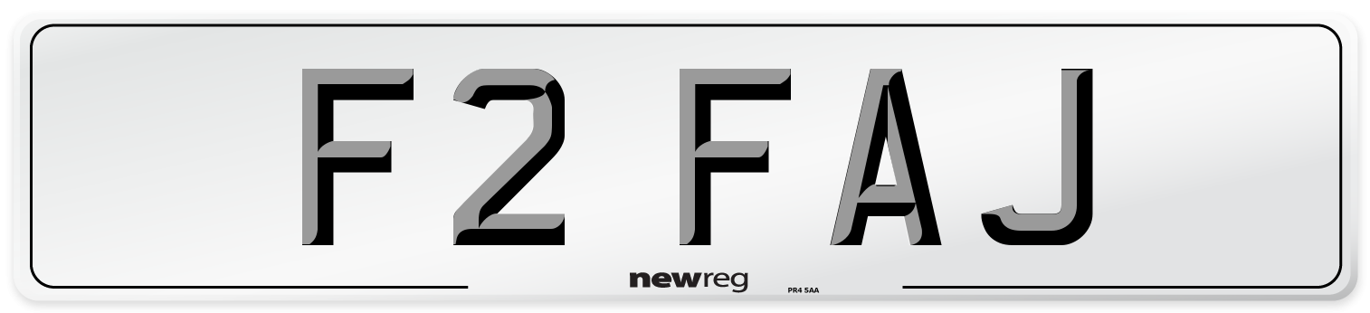 F2 FAJ Number Plate from New Reg